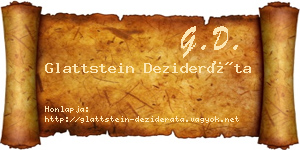Glattstein Dezideráta névjegykártya